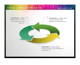 循环箭头PPT素材下载