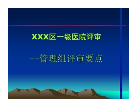 一级医院评审管理组评审要点PPT下载