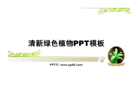 清新植物嫩芽PowerPoint模板下载