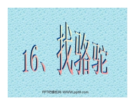 《找骆驼》PPT教学课件下载2