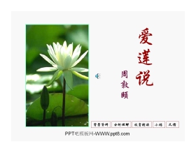 《爱莲说》PPT课件