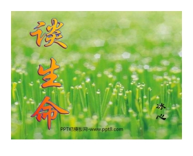 《谈生命》PPT课件