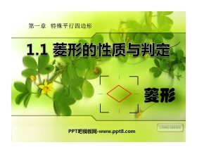《菱形的性质与判定》特殊平行四边形PPT课件