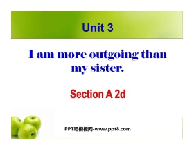 《I'm more outgoing than my sister》PPT课件3