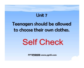 《Teenagers should be allowed to choose their own clothes》PPT课件10