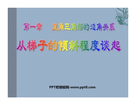 《从梯子的倾斜程度谈起》直角三角形的边角关系PPT课件