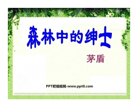 《森林中的绅士》PPT课件2