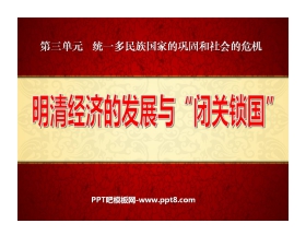 《明清经济的发展与闭关锁国》统一多民族国家的巩固和社会的危机PPT课件3