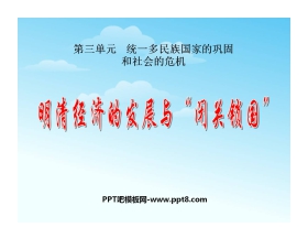 《明清经济的发展与闭关锁国》统一多民族国家的巩固和社会的危机PPT课件5
