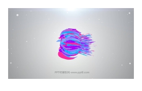 绚彩粒子开场突出logo特效PPT动画