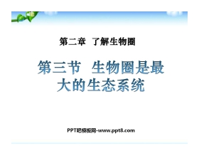 《生物圈是最大的生态系统》了解生物圈PPT课件3