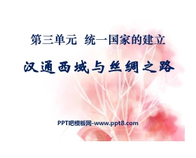 《汉通西域和丝绸之路》统一国家的建立PPT课件7