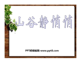 《山谷静悄悄》PPT课件2