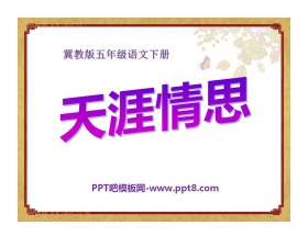 《天涯情思》PPT课件2