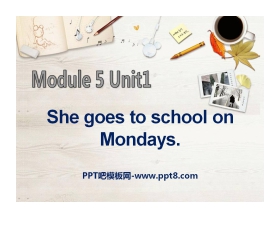 《She goes to school on Mondays》PPT课件2