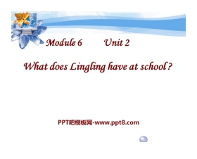 《What does Lingling have at school?》PPT课件3