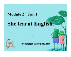 《She learnt English》PPT课件2