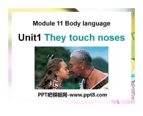 《They touch noses》Body language PPT课件