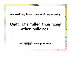 《It's taller than many other buildings》My home town and my country PPT课件2