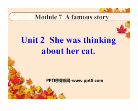 《She was thinking about her cat》A famous story PPT课件2