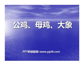《公鸡、母鸡、大象》PPT课件