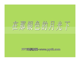 《在那银色的月光下》PPT课件