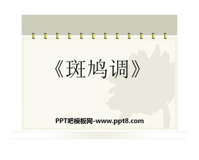 《斑鸠调》PPT课件