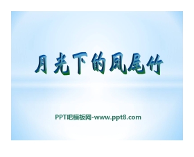 《月光下的凤尾竹》PPT课件