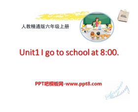 《I go to school at 8:00》PPT课件3