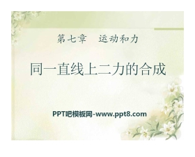 《同一直线上的二力合成》运动和力PPT课件