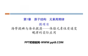 《微项目海带提碘与海水提溴—体验元素性质递变规律的实际应用》原子结构元素周期律PPT