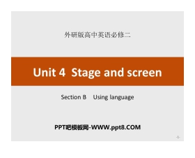《Stage and screen》SectionB PPT