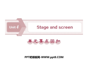 《Stage and screen》单元要点回扣PPT