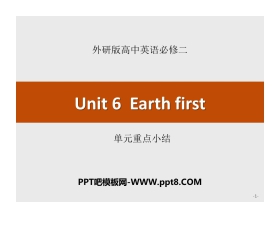 《Earth first》单元重点小结PPT