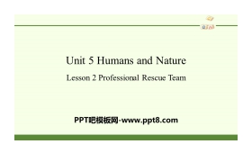 《Huamns and nature》Lesson2 Professional Rescue Team PPT