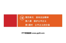 《维护公平正义》崇尚法治精神PPT(第1课时公平正义的价值)