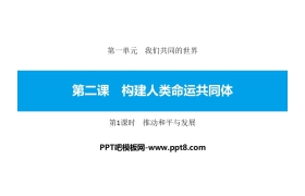 《构建人类命运共同体》我们共同的世界PPT课件(第1课时推动和平与发展)
