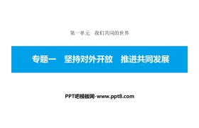 《专题一 坚持对外开放 推进共同发展》我们共同的世界PPT课件