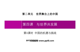 《与世界共发展》世界舞台上的中国PPT课件(第1课时中国的机遇与挑战)