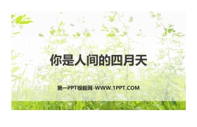 《你是人间的四月天》PPT优质课件