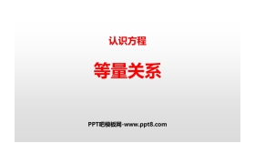 《等量关系》认识方程PPT