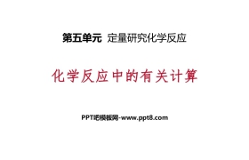 《化学反应中的有关计算》定量研究化学反应PPT课件