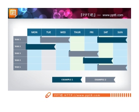 5数据项周任务PPT甘特图