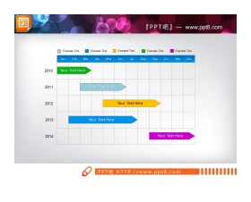 年度月度周统计PPT甘特图
