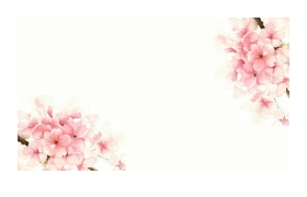 5张粉色水彩桃花PPT背景图片