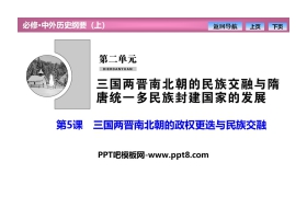 《三国两晋南北朝的政权更迭与民族交融》PPT免费课件