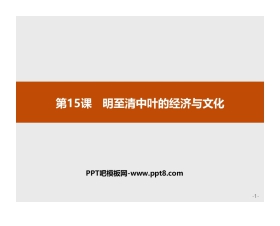 《明至清中叶的经济与文化》PPT精品课件