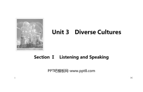 《Diverse Cultures》SectionⅠ PPT课件