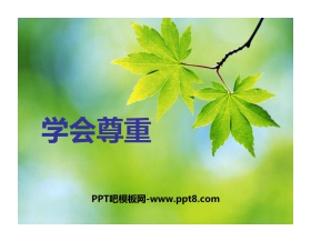 《学会尊重》PPT下载