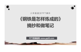 《钢铁是怎样炼成的》摘抄和做笔记PPT教学课件